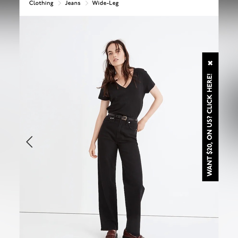Madewell perfect vintage wideleg jean